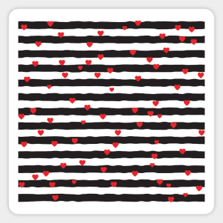 Stripes and hearts Sticker